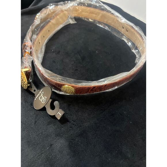 Women's Genuine Brown Italian Leather Belt Medium Size Medium  NWT - Picture 8 of 14